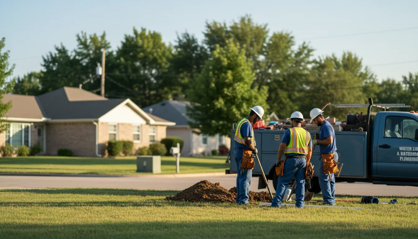 Residential water line and bathroom plumbing service in Annandale, MN